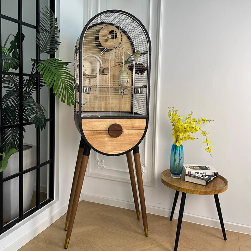 Naturalne stalowe drewniane klatkę ptaków Wyjmowana willa papugi klatki hodowlane Naturalne stalowe drewniane klatkę ptaków Wyjmowana willa papugi klatki hodowlane