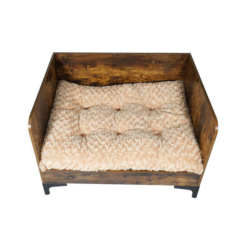 Nowoczesne łóżko dla psa w drewnie wewnętrznym z ramą Nowoczesne łóżko dla psa w drewnie wewnętrznym z ramą