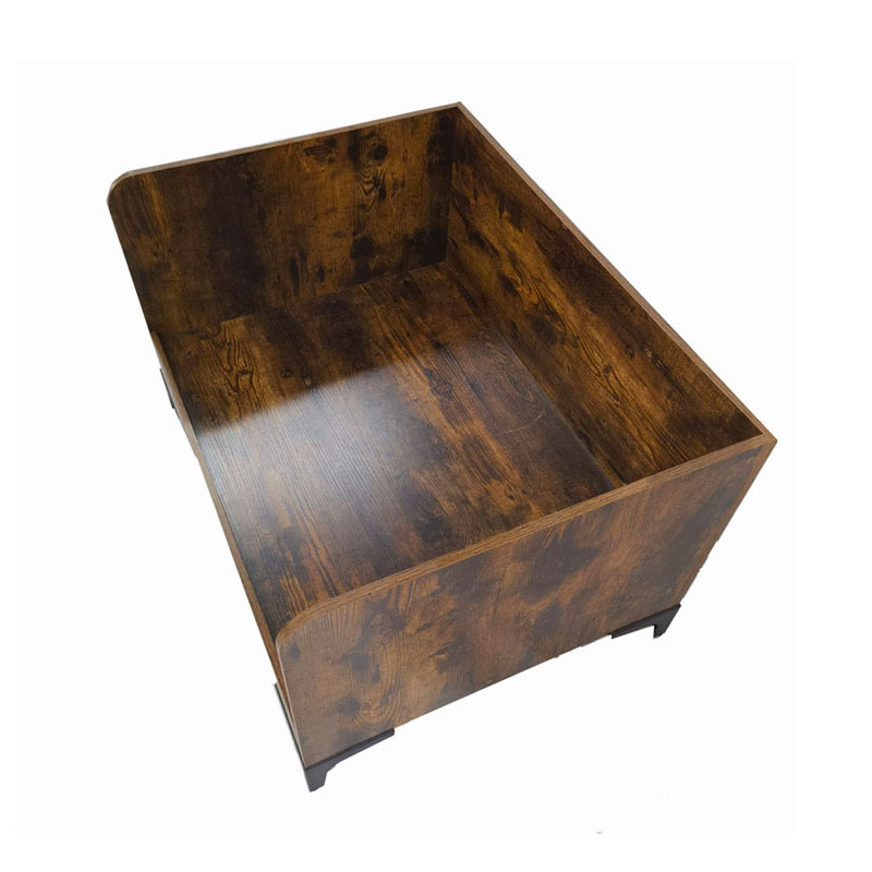 Nowoczesne łóżko dla psa w drewnie wewnętrznym z ramą Nowoczesne łóżko dla psa w drewnie wewnętrznym z ramą