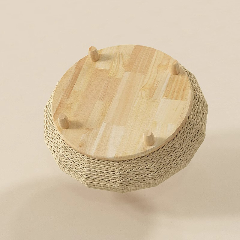 Ręcznie robione naturalne gniazdo papieru kraft tkane łóżko dla psów Ręcznie robione naturalne gniazdo papieru kraft tkane łóżko dla psów