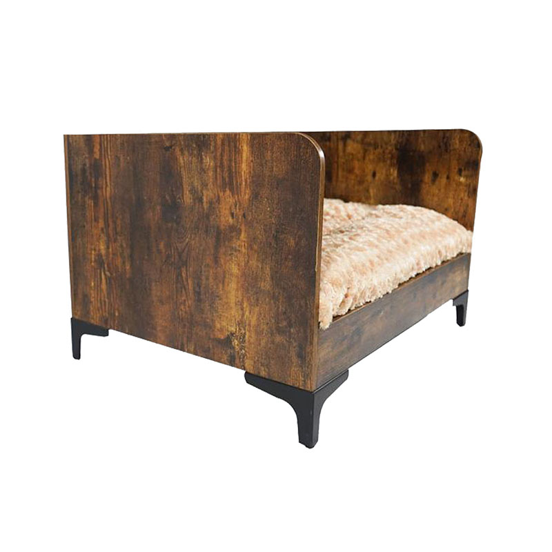 Nowoczesne łóżko dla psa w drewnie wewnętrznym z ramą Nowoczesne łóżko dla psa w drewnie wewnętrznym z ramą