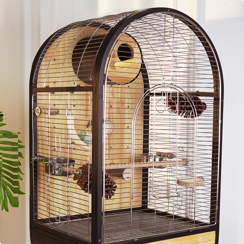 Naturalne stalowe drewniane klatkę ptaków Wyjmowana willa papugi klatki hodowlane Naturalne stalowe drewniane klatkę ptaków Wyjmowana willa papugi klatki hodowlane