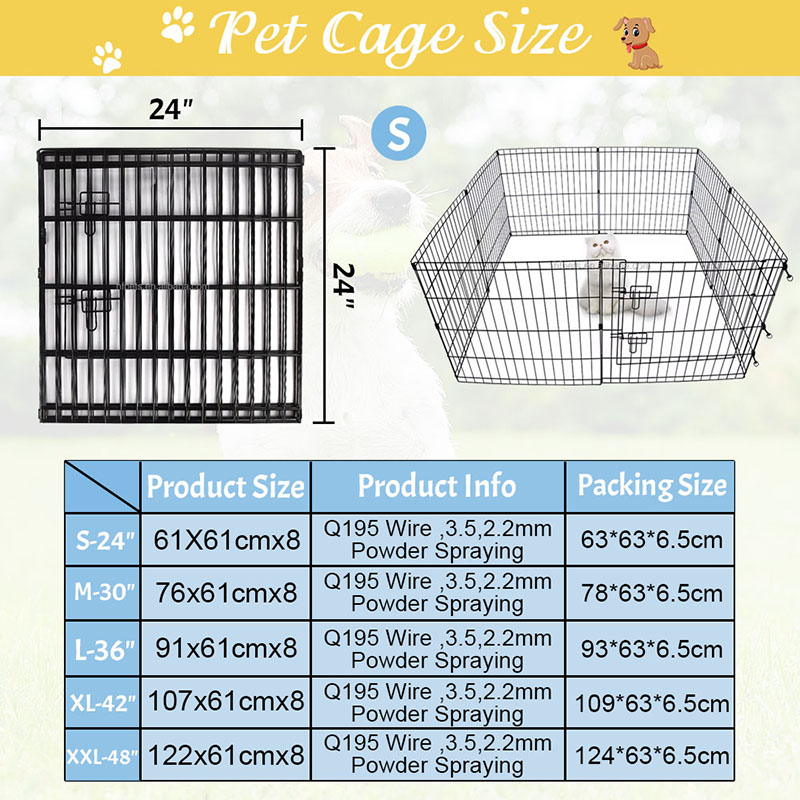 Składany drut metalowy pies Playpen Składany drut metalowy pies Playpen