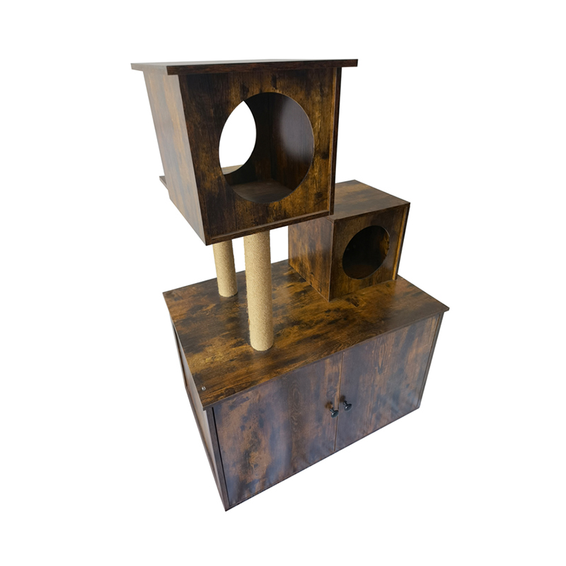 Drewniana rama wspinaczowa kota w kota wieżowa