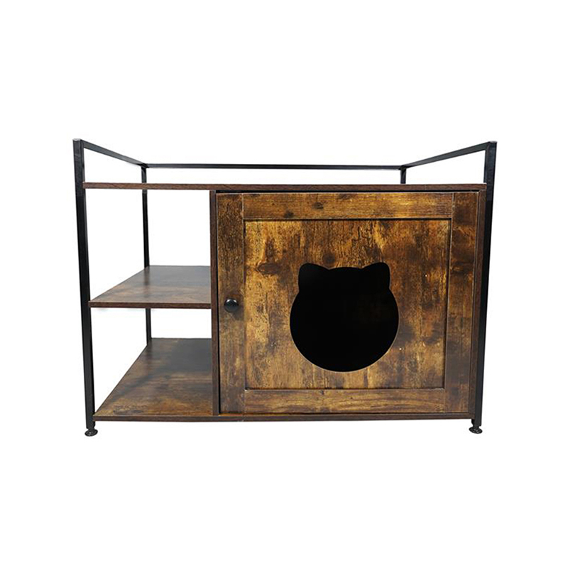 Koty w stylu mebli z szafką z miotem z półką do przechowywania