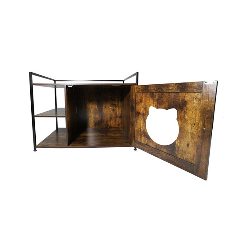 Koty w stylu mebli z szafką z miotem z półką do przechowywania Koty w stylu mebli z szafką z miotem z półką do przechowywania