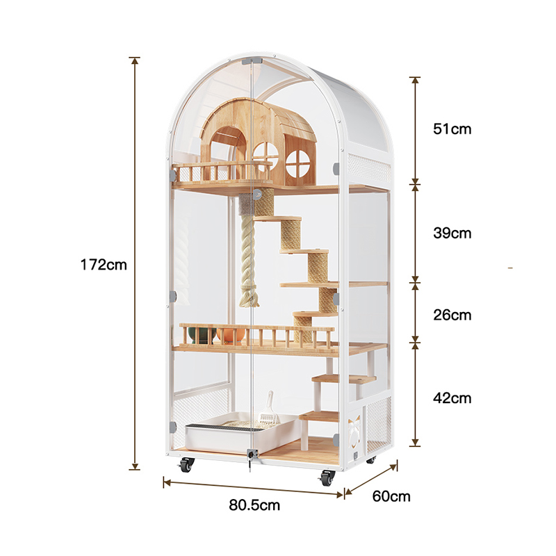 Drewniany drewniany hotel cat hotel panoramiczny willa solidna cage szafka obudowa Drewniany drewniany hotel cat hotel panoramiczny willa solidna cage szafka obudowa