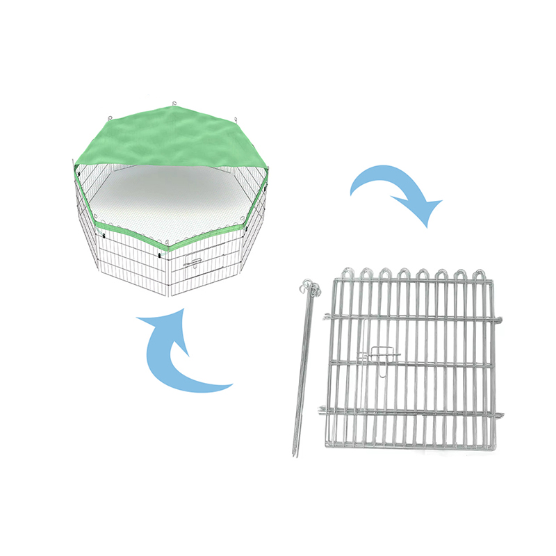 Składany szczeniak Rabbit Metal Run Dog Playpen z górną osłoną Składany szczeniak Rabbit Metal Run Dog Playpen z górną osłoną