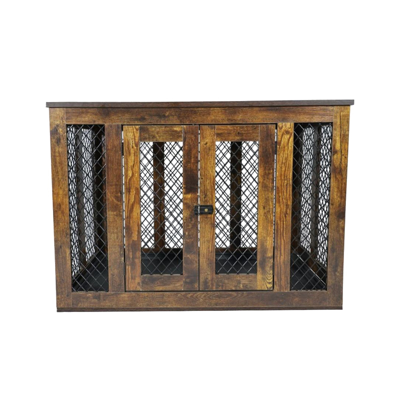 Drewniane metalowe metalowe klatki dla psa w stylu wewnętrznym