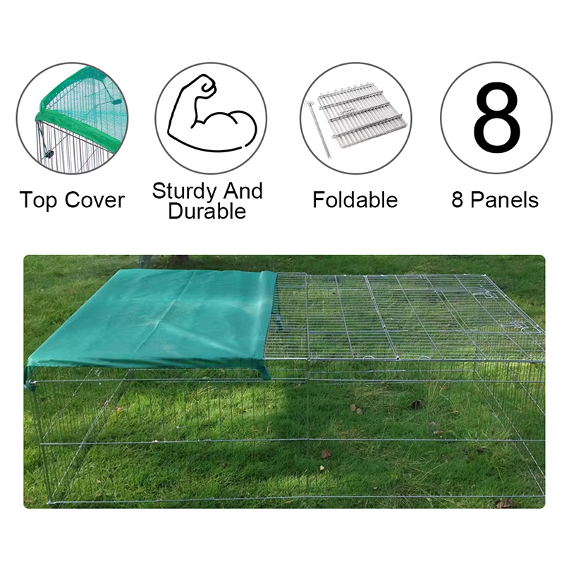 Składany druciany metalowy pies na zewnątrz z górną osłoną Składany druciany metalowy pies na zewnątrz z górną osłoną