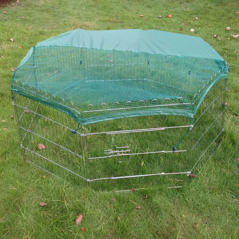 Składany druciany metalowy pies na zewnątrz z górną osłoną Składany druciany metalowy pies na zewnątrz z górną osłoną